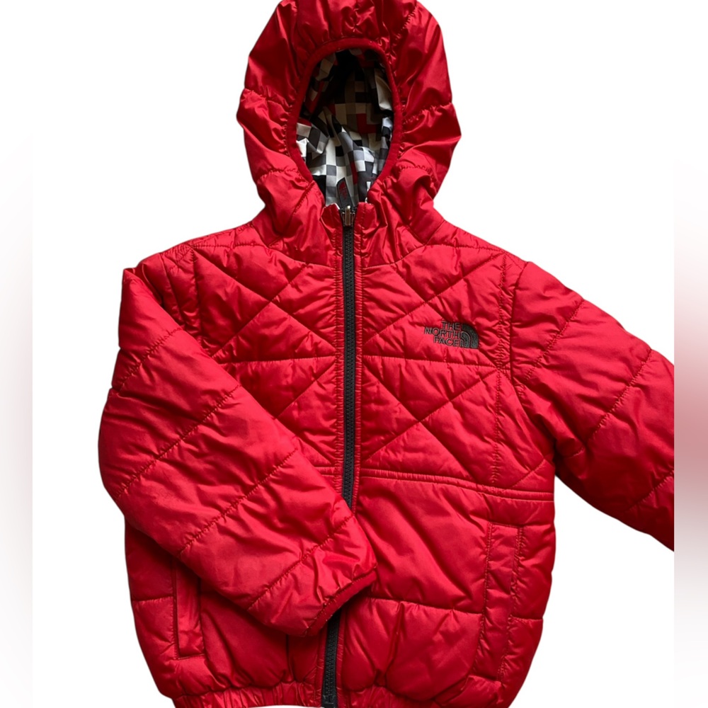 Boy’s The North Face Red Reversible Hooded Puffer Jacket
